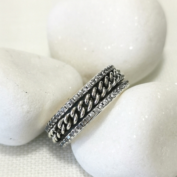 NEW Diamonique CZ eternity band ring size 6.5 - Picture 4 of 10